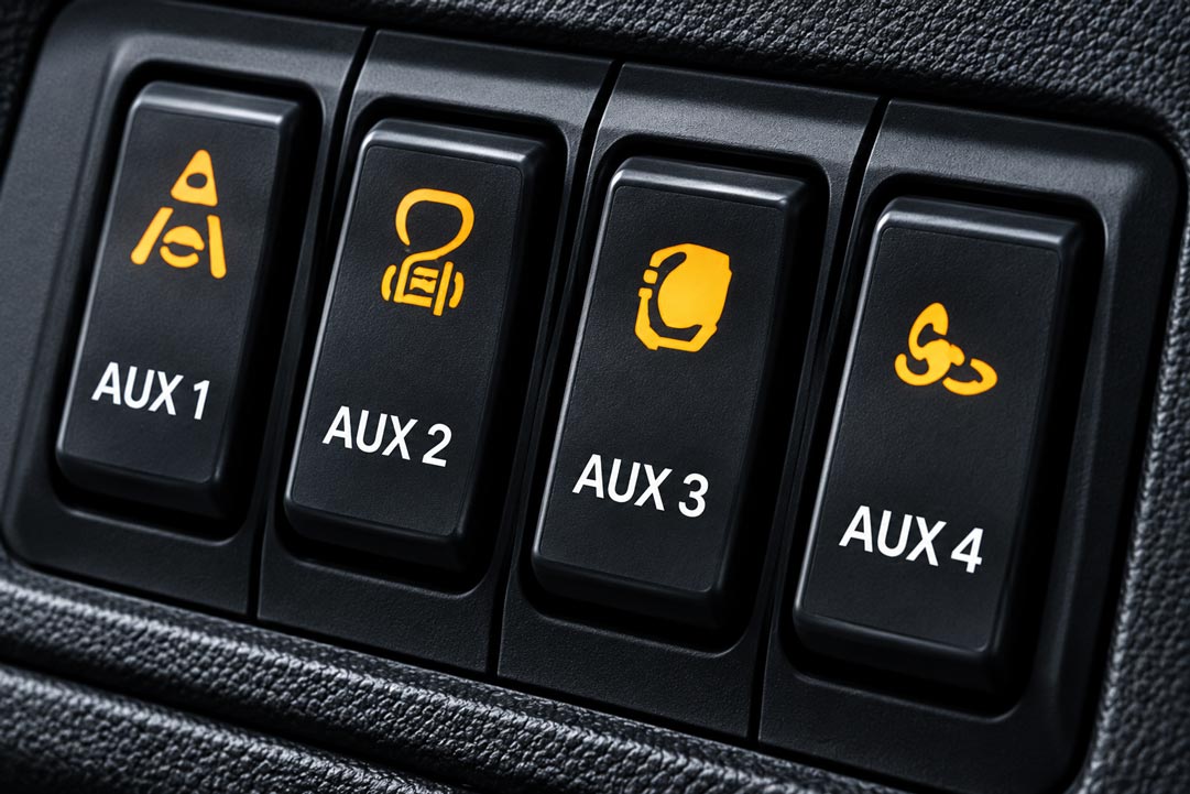 Automotive auxiliary and specialty vehicle control panel