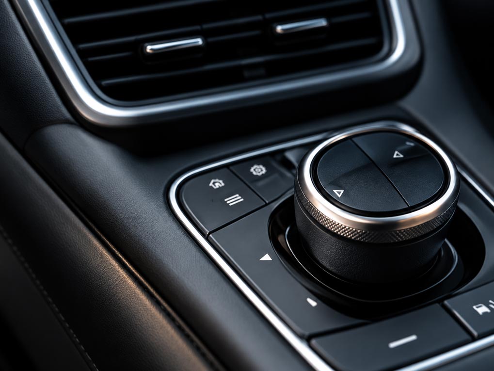 Automotive center console controls