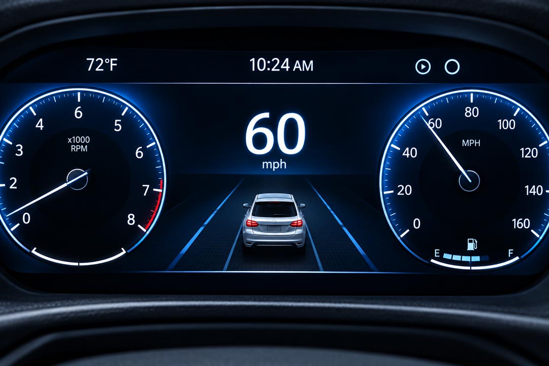 Automotive instrument cluster and driver display