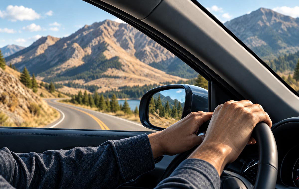 Driver operating a vehicle in a real driving environment