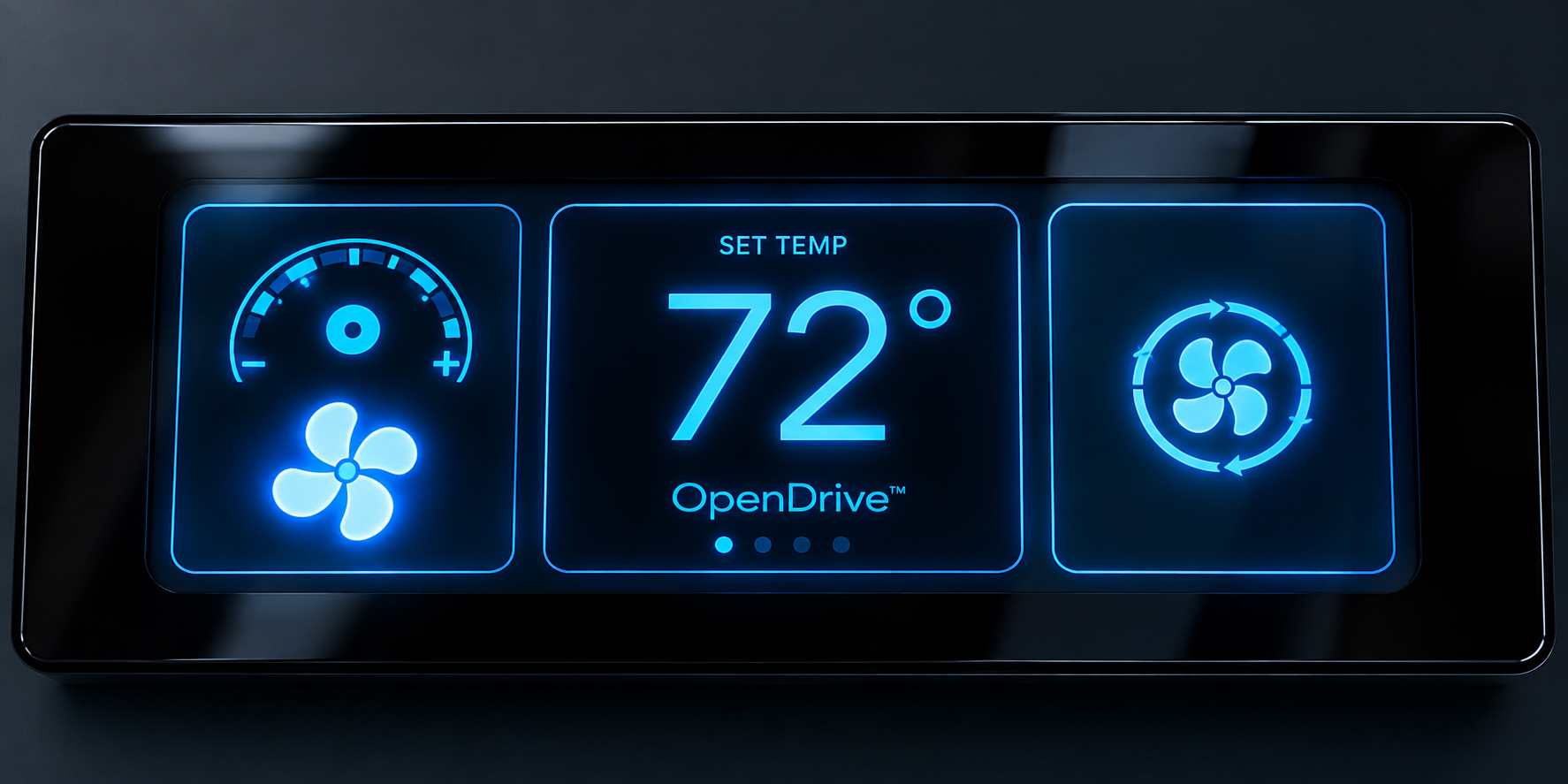 Integrated illuminated HMI control panel