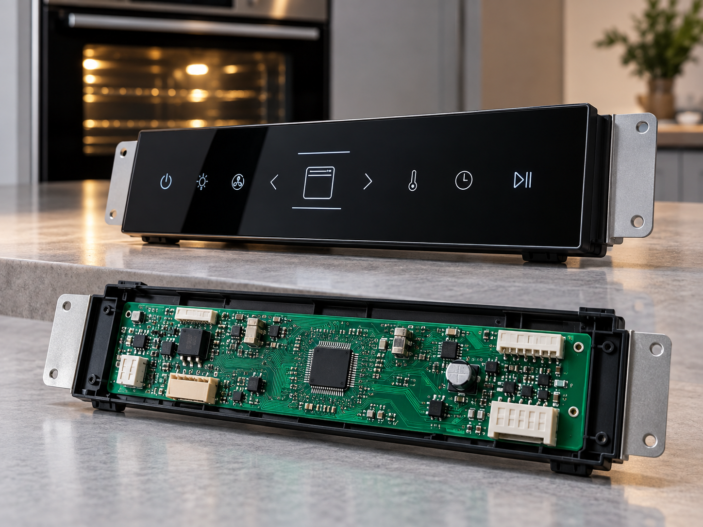 Capacitive touch and PCBA integration used in an appliance application