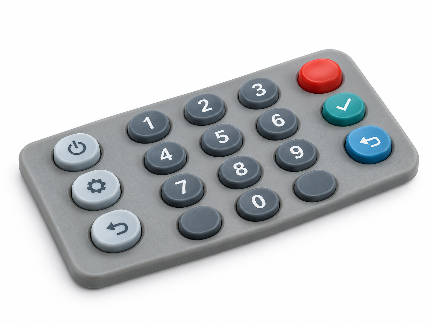 Industrial silicone rubber keypad