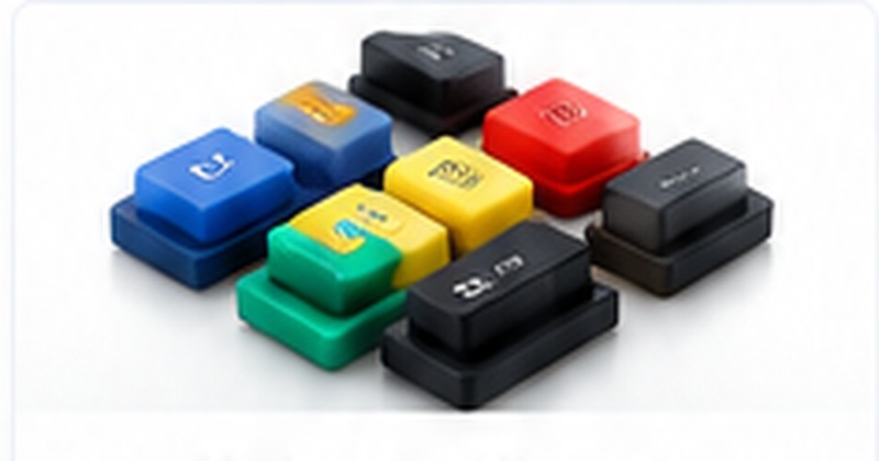 Multicolored silicone rubber keypads