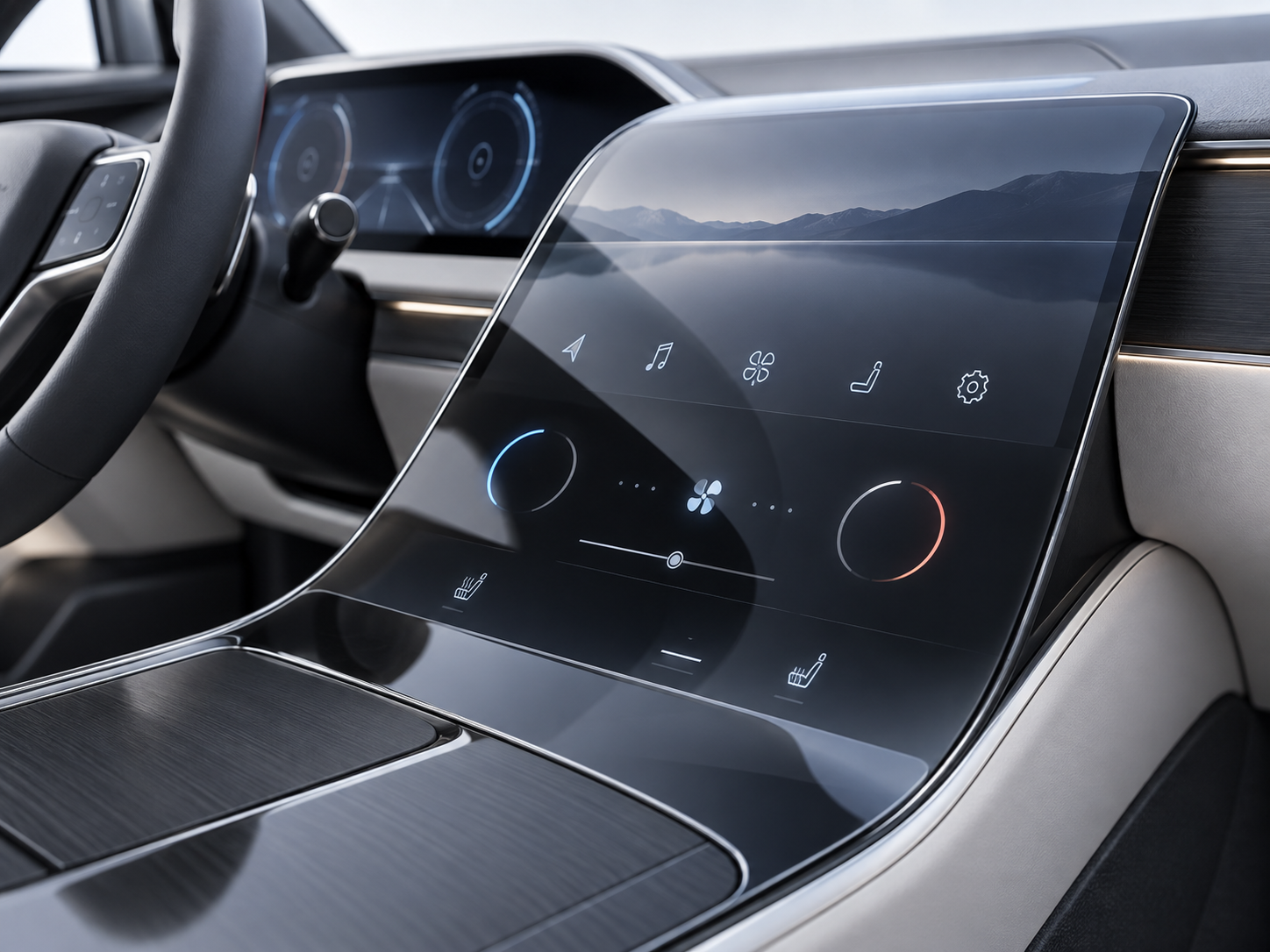 PEDOT touch technology used in an automotive interface