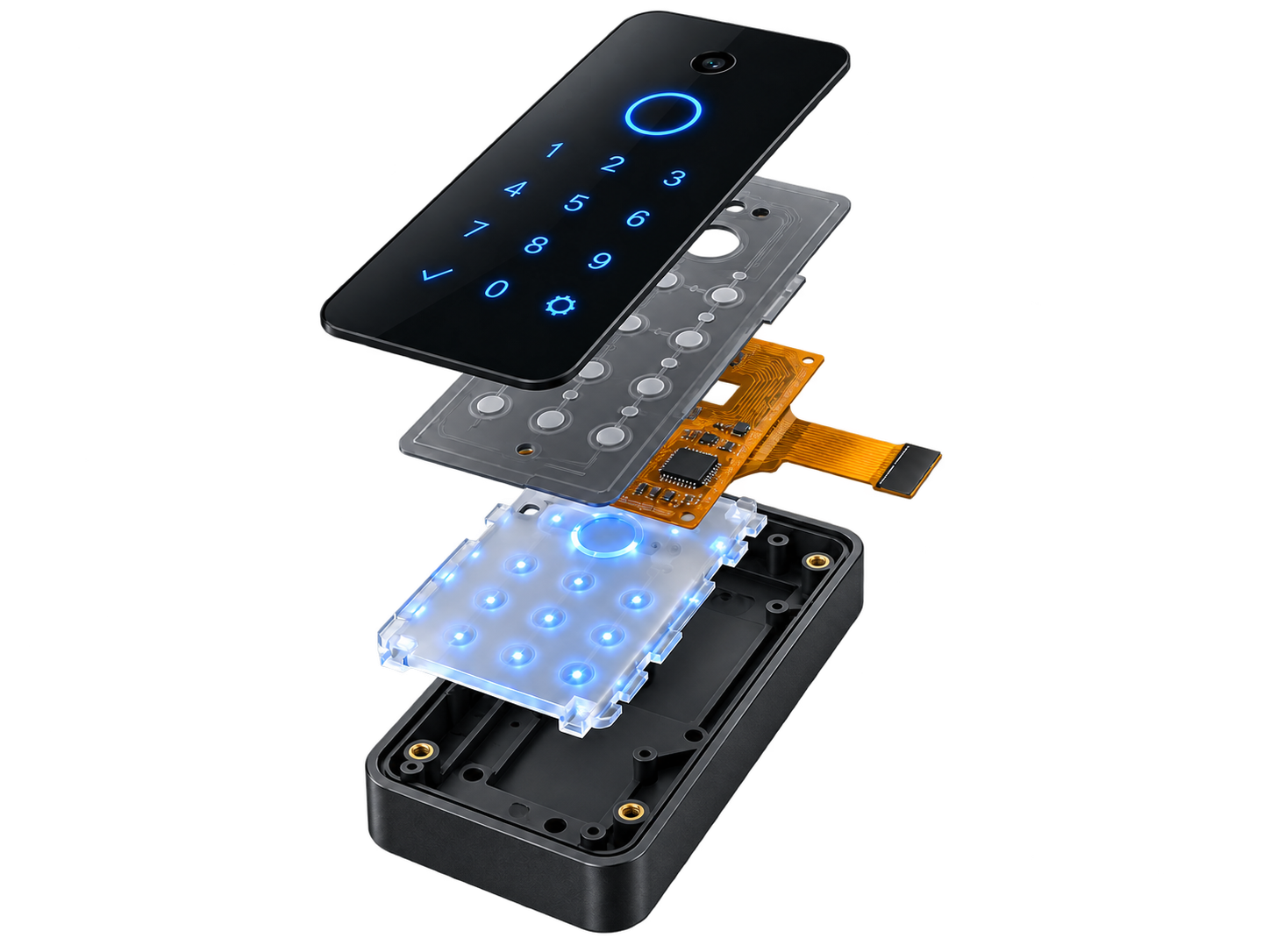 Exploded security interface assembly