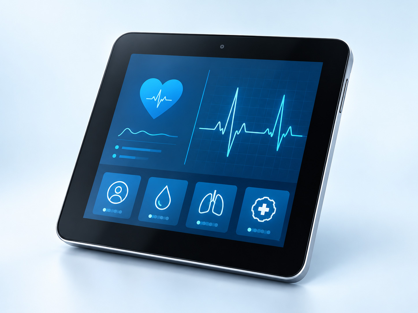 Touch screen display with interface graphics